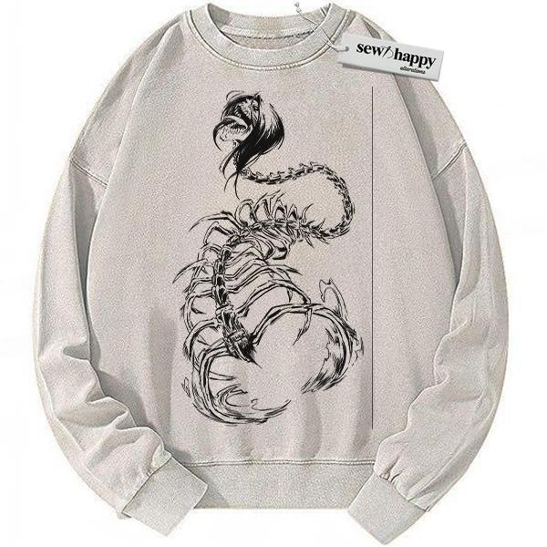 Wash Sweatshirt Eren Yeager Sweatshirt, Attack On Titan Sweatshirt, AOT Sweatshirt, Anime Sweatshirt, Vintage Sweatshirt