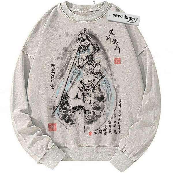 Wash Sweatshirt Esdeath Sweatshirt, Akame Ga Kill Sweatshirt, Anime Sweatshirt, Vintage Sweater
