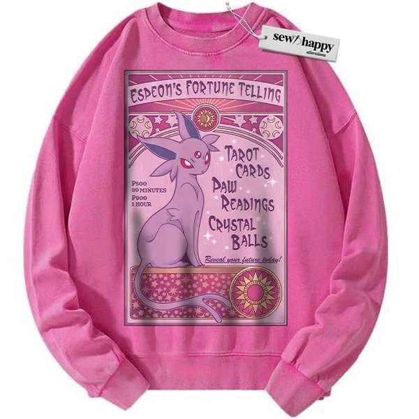 Wash Sweatshirt Espeon Sweatshirt, Pokemon Sweatshirt, Anime Sweatshirt, Vintage Sweater