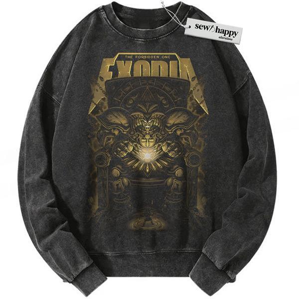 Wash Sweatshirt Exodia Sweatshirt, Anime Sweatshirt, Vintage Sweatshirt