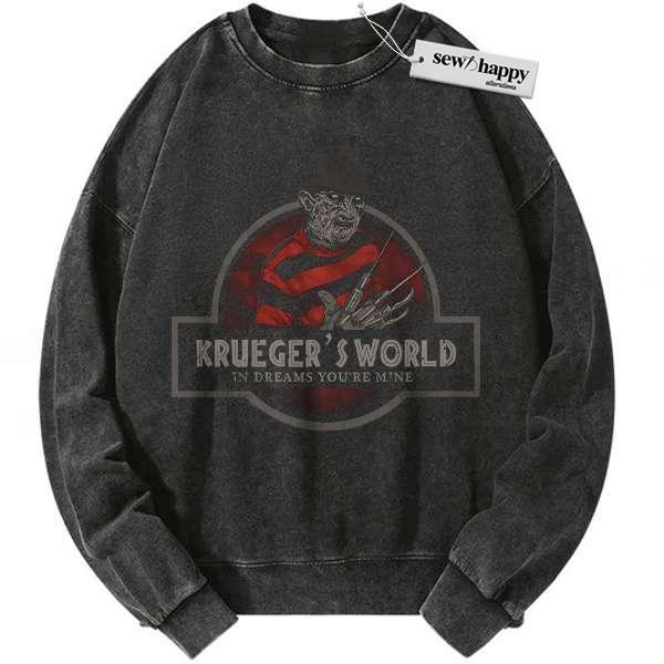 Wash Sweatshirt Freddy Krueger Sweatshirt, A Nightmare on Elm Street Sweatshirt, Halloween Sweatshirt, Horror Sweatshirt, Vintage Sweater