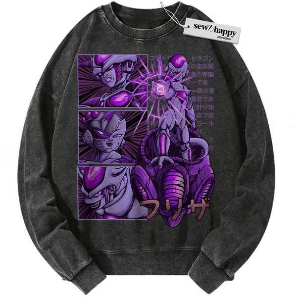Wash Sweatshirt Frieza Sweatshirt, Dragon Ball Z Sweatshirt, DBZ Sweatshirt, Anime Sweatshirt, Vintage Sweater