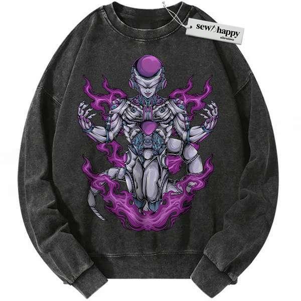Wash Sweatshirt Frieza Sweatshirt, Dragon Ball Z Sweatshirt, DBZ Sweatshirt, Anime Sweatshirt, Vintage Sweater