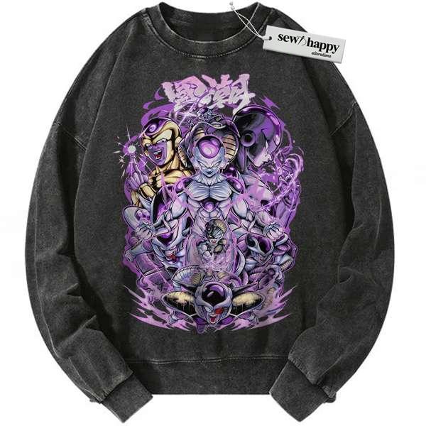 Wash Sweatshirt Frieza Sweatshirt, Dragon Ball Z Sweatshirt, DBZ Sweatshirt, Anime Sweatshirt, Vintage Sweater