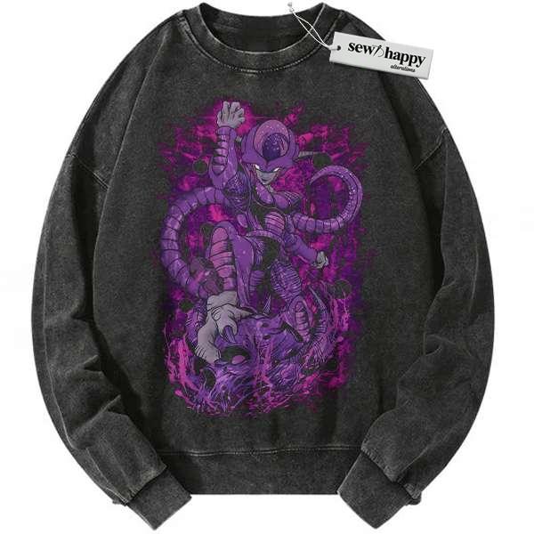 Wash Sweatshirt Frieza Sweatshirt, Sweatshirt, Dragon Ball Z Sweatshirt, DBZ Sweatshirt, Anime Sweatshirt, Vintage Sweater