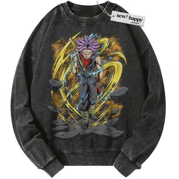 Wash Sweatshirt Future Trunks Sweatshirt, Dragon Ball Sweatshirt, DBZ Sweatshirt, Anime Sweatshirt, Vintage Sweatshirt