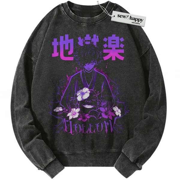 Wash Sweatshirt Gabimaru Sweatshirt, Hell’s Paradise Sweatshirt, Anime Sweatshirt, Vintage Sweatshirt