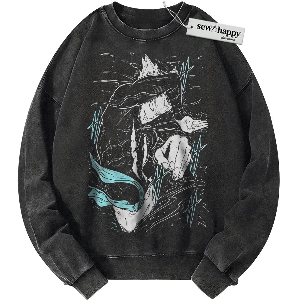 Wash Sweatshirt Garou Sweatshirt, One Punch Man Sweatshirt, Anime Sweatshirt, Vintage Sweater