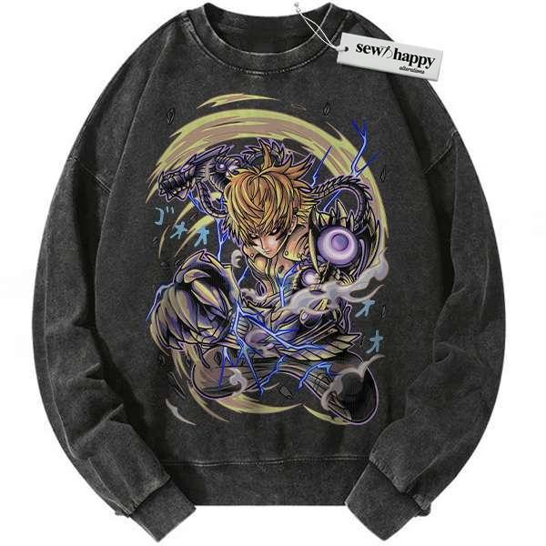 Wash Sweatshirt Genos Sweatshirt, One Punch Man Sweatshirt, Anime Sweatshirt, Vintage Sweatshirt