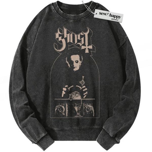 Wash Sweatshirt Ghost Sweatshirt, Halloween Sweatshirt, Horror Sweatshirt, Vintage Sweatshirt