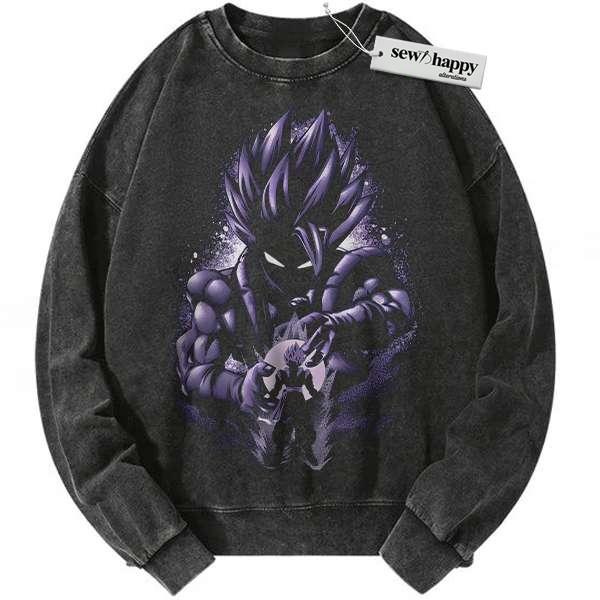 Wash Sweatshirt Gogeta Sweatshirt, Dragon Ball Sweatshirt, Anime Sweatshirt, Vintage Sweatshirt