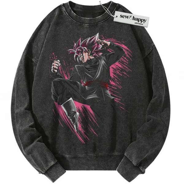 Wash Sweatshirt Goku Black Sweatshirt, Dragon Ball Sweatshirt, Anime Sweatshirt, Vintage Sweatshirt