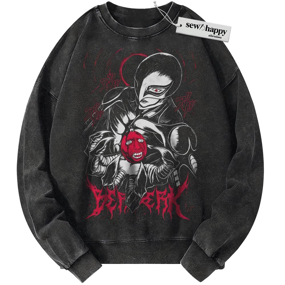 Wash Sweatshirt Griffith Sweatshirt, Berserk Sweatshirt, Anime Sweatshirt, Vintage Sweater