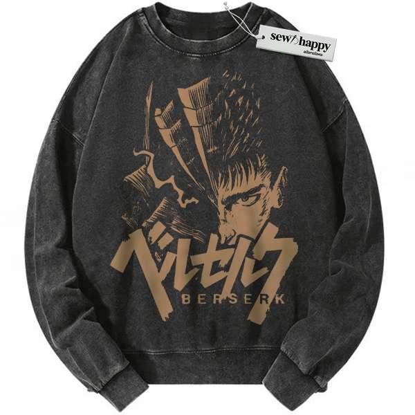 Wash Sweatshirt Guts Sweatshirt, Berserk Sweatshirt, Anime Sweatshirt, Vintage Sweatshirt