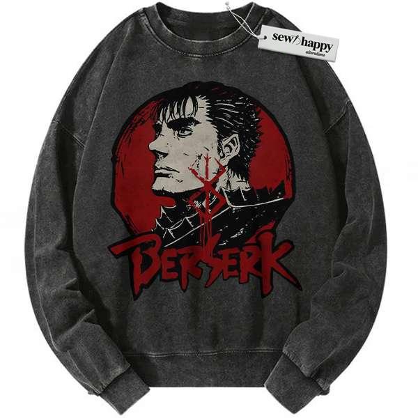 Wash Sweatshirt Guts Sweatshirt, Berserk Sweatshirt, Anime Sweatshirt, Vintage Sweatshirt