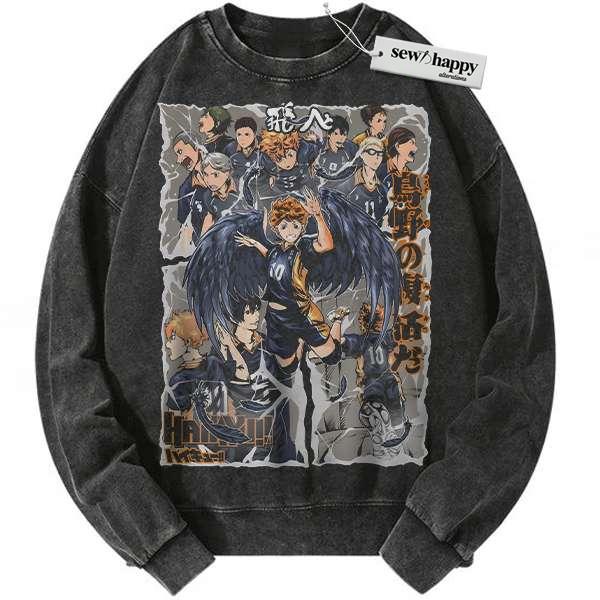 Wash Sweatshirt Haikyu!! Sweatshirt, Anime Sweatshirt, Vintage Sweatshirt
