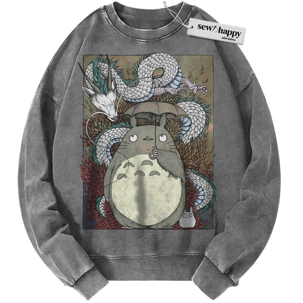 Wash Sweatshirt Haku Sweatshirt, Spirited Away Sweatshirt, My Neighbor Totoro Sweatshirt, Studio Ghibli Sweatshirt, Anime Sweatshirt, Vintage Sweater