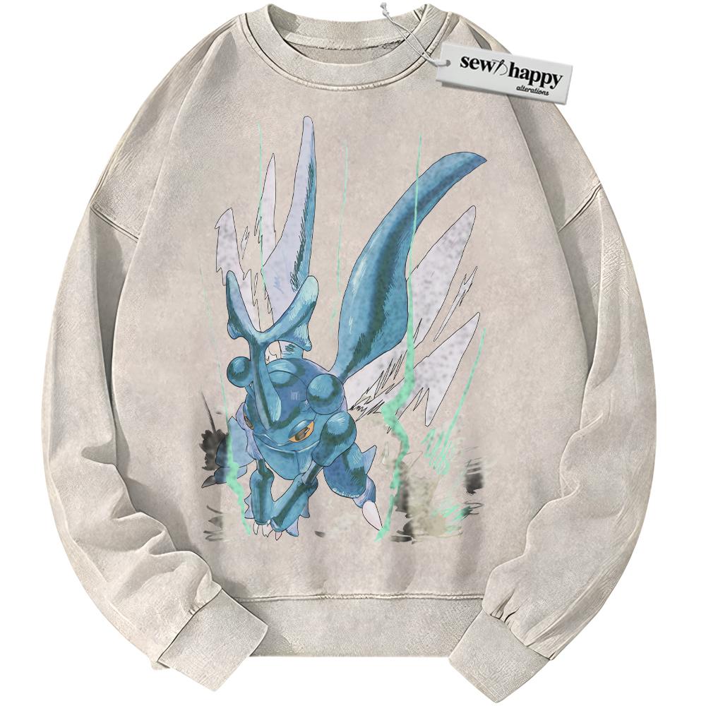Wash Sweatshirt Heracross Sweatshirt, Pokemon Sweatshirt, PKM Sweatshirt, Anime Sweatshirt, Vintage Sweater