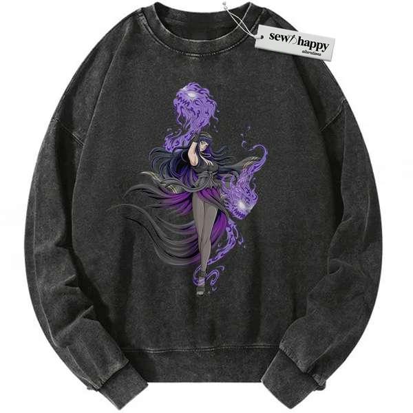 Wash Sweatshirt Hinata Hyuga Sweatshirt, Naruto Sweatshirt, Anime Sweatshirt, Vintage Sweatshirt