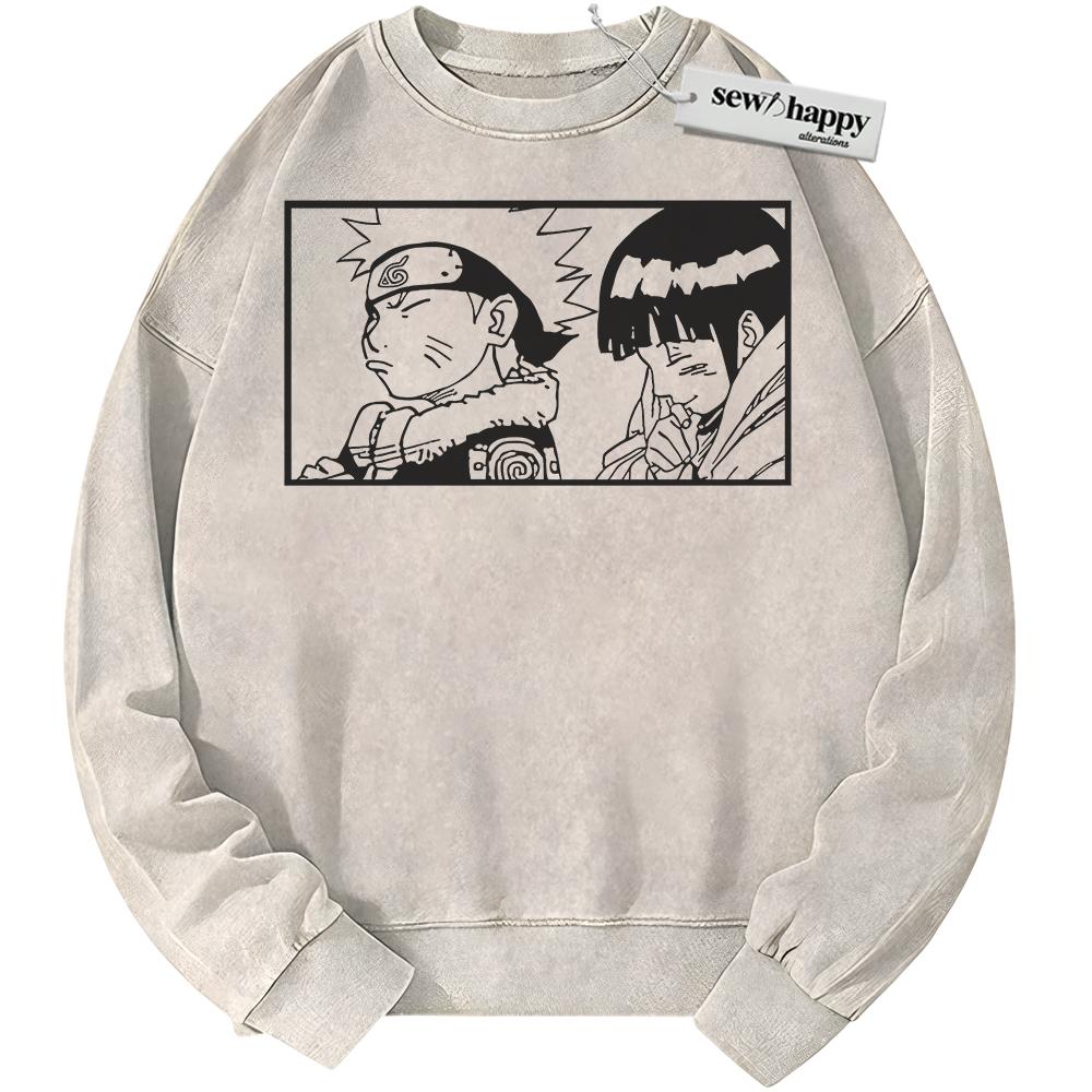 Wash Sweatshirt Hinata Sweatshirt, Naruto Sweatshirt, Anime Sweatshirt, Vintage Sweater Wash Sweatshirt Hinata Sweatshirt, Naruto Sweatshirt, Anime Sweatshirt, Vintage Sweater - Image 1