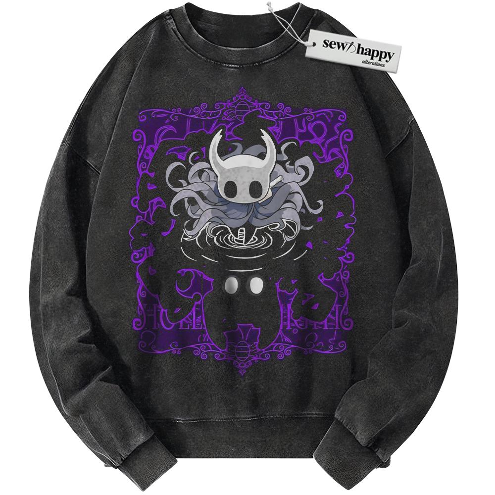 Wash Sweatshirt Hollow Knight Sweatshirt, Game Sweatshirt, Vintage Sweater