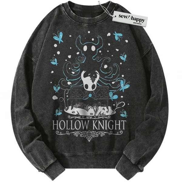Wash Sweatshirt Hollow Knight Sweatshirt, Game Sweatshirt, Vintage Sweater