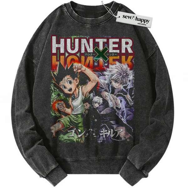 Wash Sweatshirt Hunter x Hunter Sweatshirt, HxH Sweatshirt, Anime Sweatshirt, Vintage Sweater Wash Sweatshirt Hunter x Hunter Sweatshirt, HxH Sweatshirt, Anime Sweatshirt, Vintage Sweater - Image 1