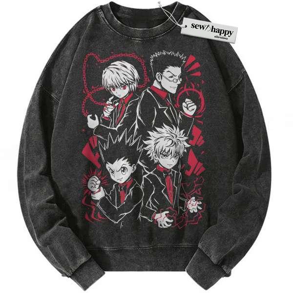 Wash Sweatshirt Hunter x Hunter Sweatshirt, HxH Sweatshirt, Anime Sweatshirt, Vintage Sweatshirt Wash Sweatshirt Hunter x Hunter Sweatshirt, HxH Sweatshirt, Anime Sweatshirt, Vintage Sweatshirt - Image 1