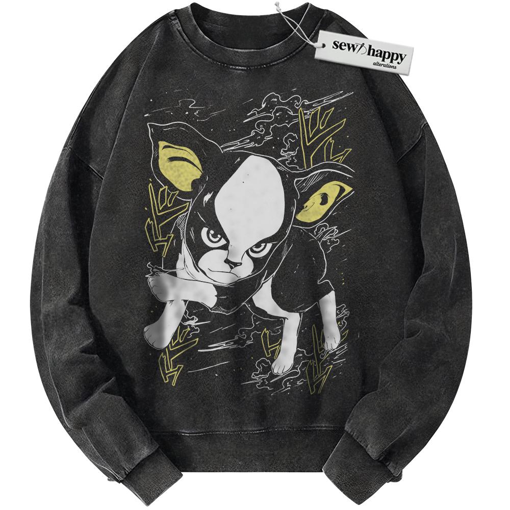 Wash Sweatshirt Iggy Sweatshirt, JoJo's Bizarre Adventure Sweatshirt, Anime Sweatshirt, Vintage Sweater