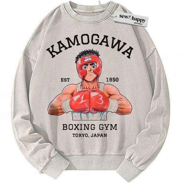 Wash Sweatshirt Ippo Makunouchi Sweatshirt, Hajime no Ippo Sweatshirt, Anime Sweatshirt, Vintage Sweater