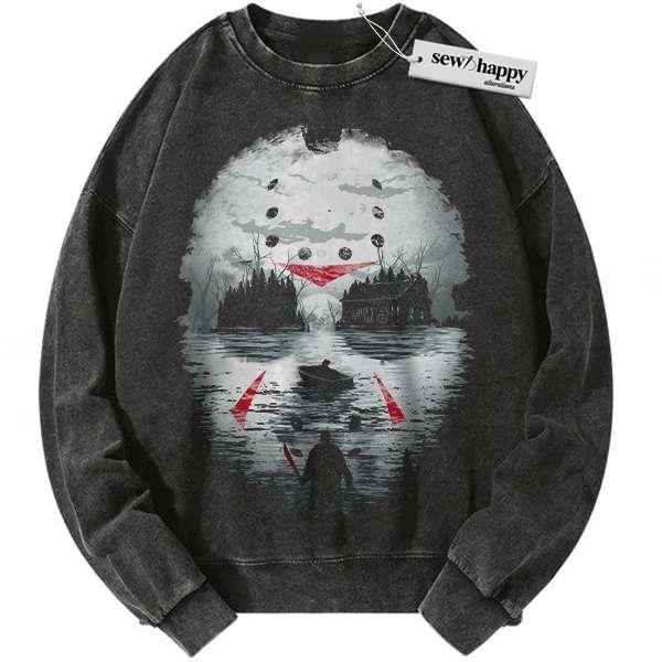 Wash Sweatshirt Jason Voorhees Sweatshirt, Friday the 13th Sweatshirt, Halloween Sweatshirt, Horror Sweatshirt, Vintage Sweater