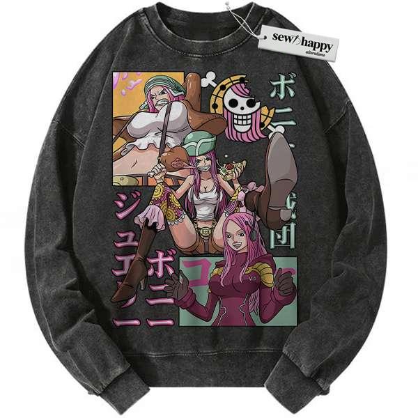 Wash Sweatshirt Jewelry Bonney Sweatshirt, One Piece Sweatshirt, Anime Sweatshirt, Vintage Sweatshirt