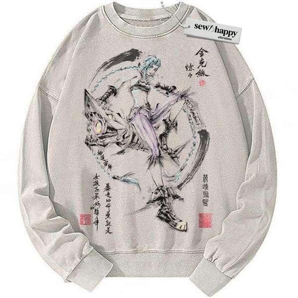 Wash Sweatshirt Jinx Sweatshirt, League of Legends Sweatshirt, LoL Sweatshirt, Game Sweatshirt, Vintage Sweater