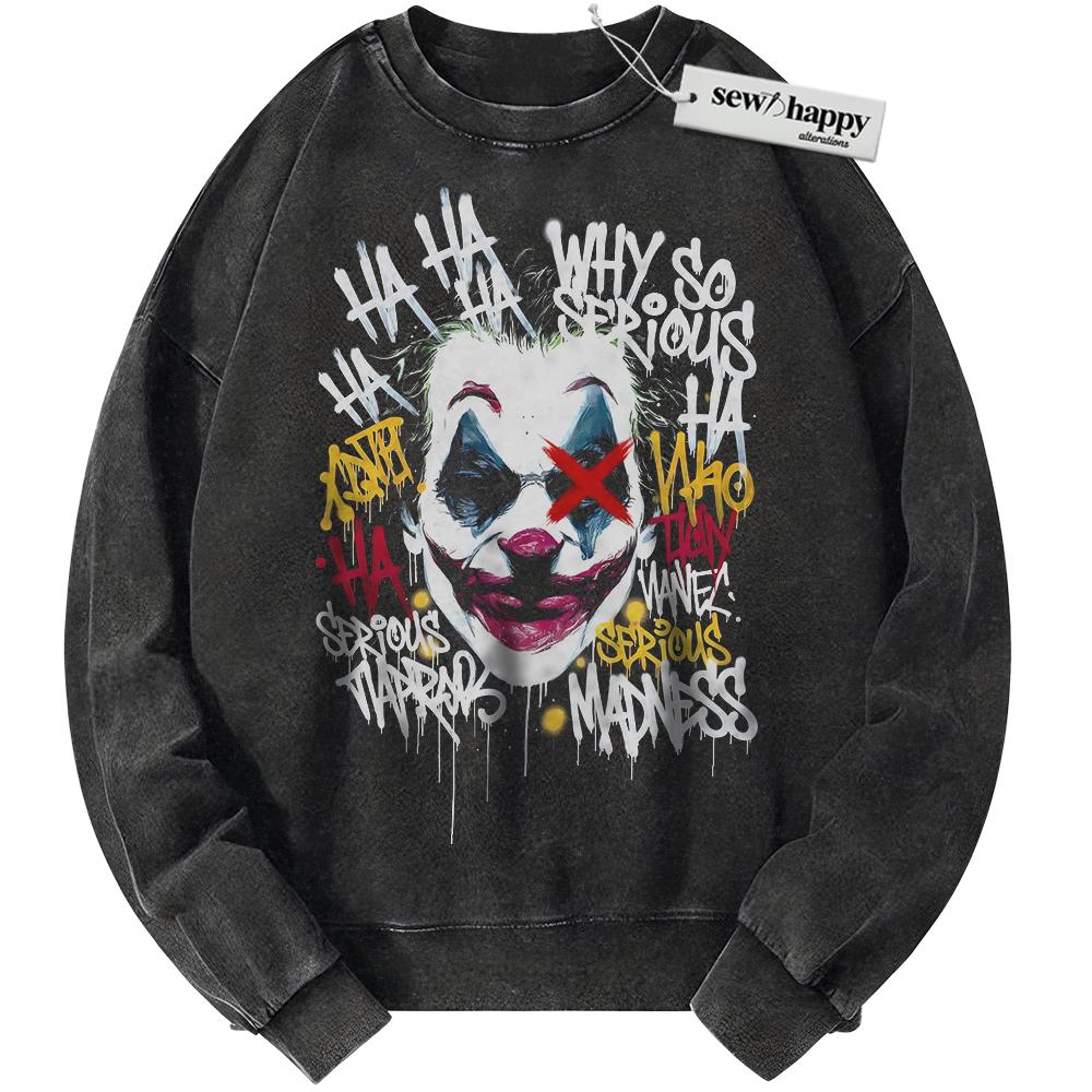 Wash Sweatshirt Joker Sweatshirt, Movie Sweatshirt, Vintage Sweater