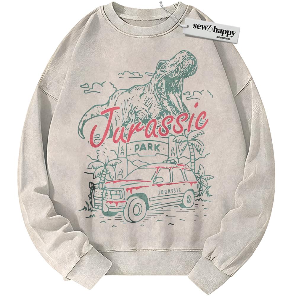 Wash Sweatshirt Jurassic Park Sweatshirt, Movie Sweatshirt, Vintage Sweater