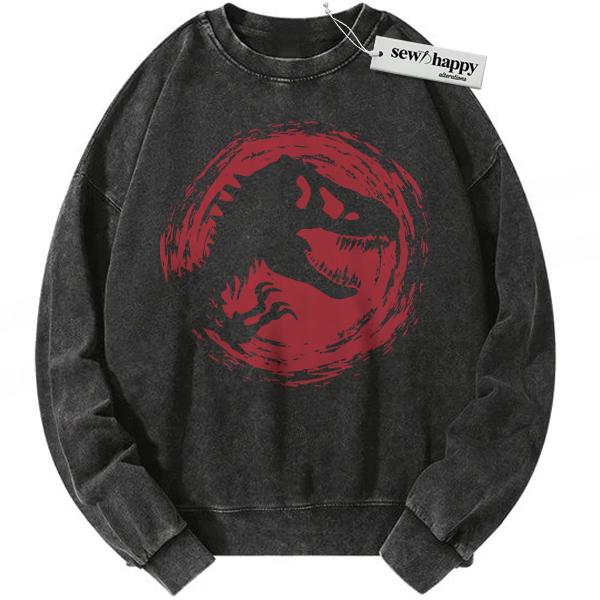 Wash Sweatshirt Jurassic Park Sweatshirt, Movie Sweatshirt, Vintage Sweatshirt