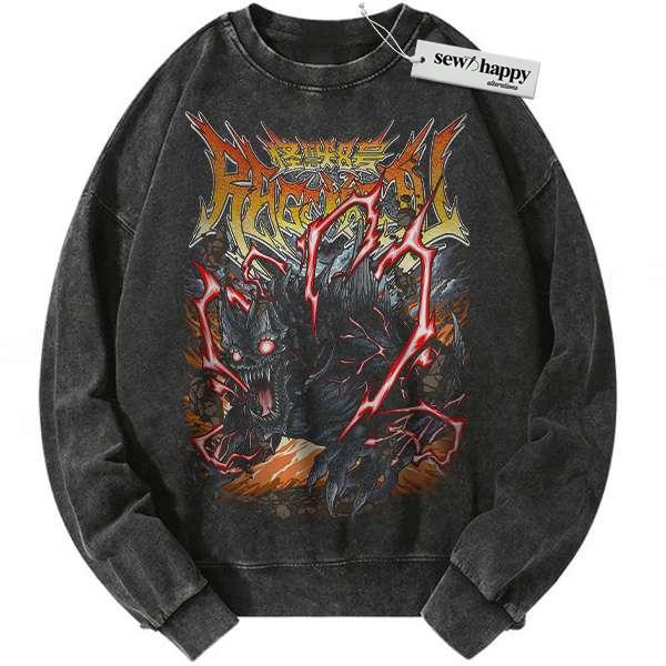 Wash Sweatshirt Kafka Hibino Sweatshirt, Kaiju No. 8 Sweatshirt, Anime Sweatshirt, Vintage Sweater