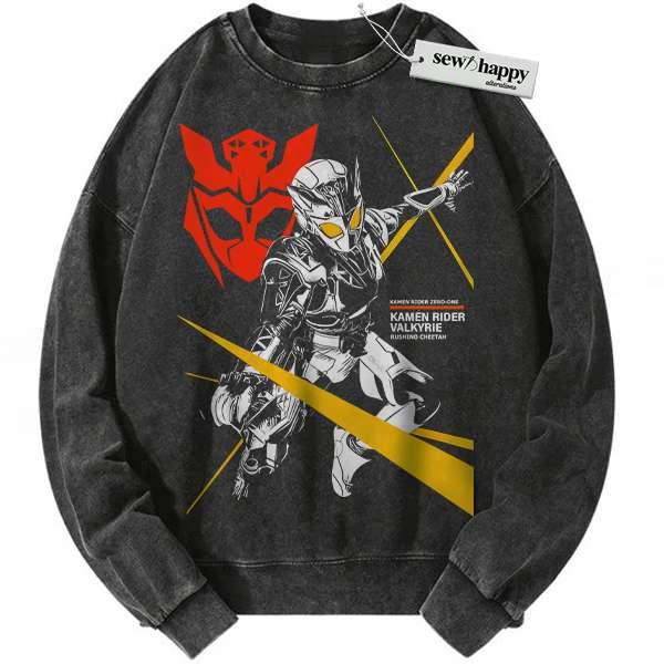 Wash Sweatshirt Kamen Rider Zi-O Sweatshirt, Anime Sweatshirt, Vintage Sweatshirt