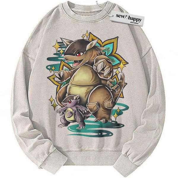 Wash Sweatshirt Kangaskhan Sweatshirt, Pokemon Sweatshirt, Anime Sweatshirt, Vintage Sweatshirt Wash Sweatshirt Kangaskhan Sweatshirt, Pokemon Sweatshirt, Anime Sweatshirt, Vintage Sweatshirt - Image 1