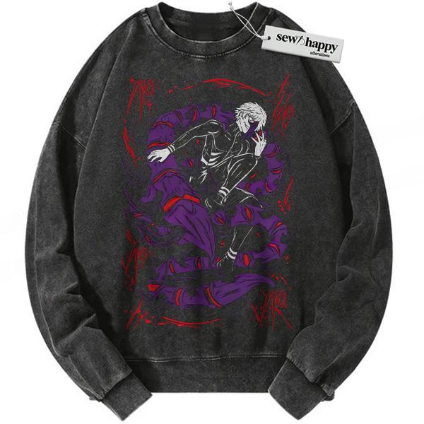 Wash Sweatshirt Ken Kaneki Sweatshirt, Tokyo Ghoul Sweatshirt, Anime Sweatshirt, Vintage Sweater