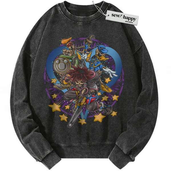 Wash Sweatshirt Kingdom Hearts Sweatshirt, Game Sweatshirt, Vintage Sweater