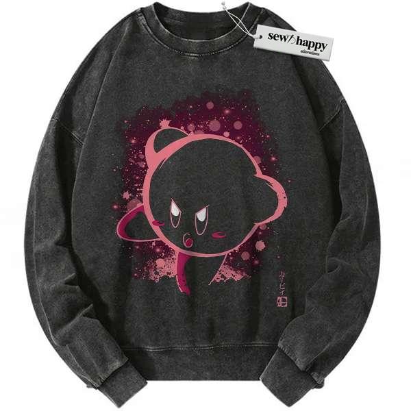 Wash Sweatshirt Kirby Sweatshirt, Game Sweatshirt, Vintage Sweater