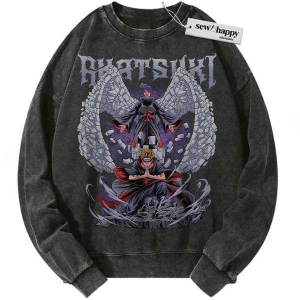 Wash Sweatshirt Konan Sweatshirt, Pain Sweatshirt, Nagato Uzumaki Sweatshirt, Naruto Sweatshirt, Anime Sweatshirt, Vintage Sweatshirt