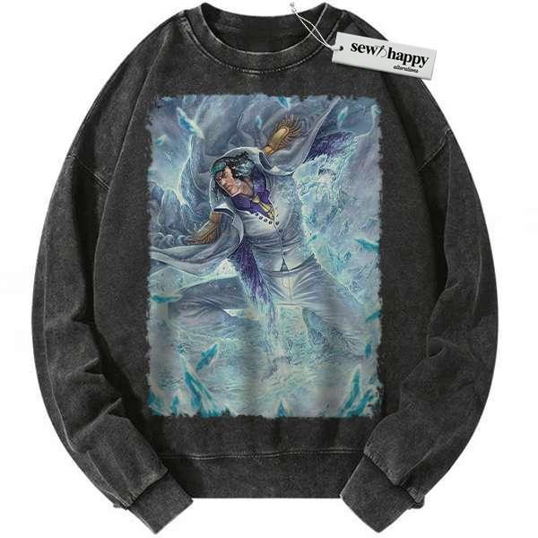 Wash Sweatshirt Kuzan Sweatshirt, Aokiji Sweatshirt, One Piece Sweatshirt, Anime Sweatshirt, Vintage Sweater