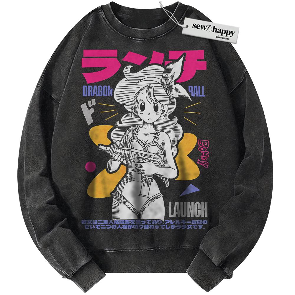 Wash Sweatshirt Launch Sweatshirt, Dragon Ball Sweatshirt, Anime Sweatshirt, Vintage Sweater