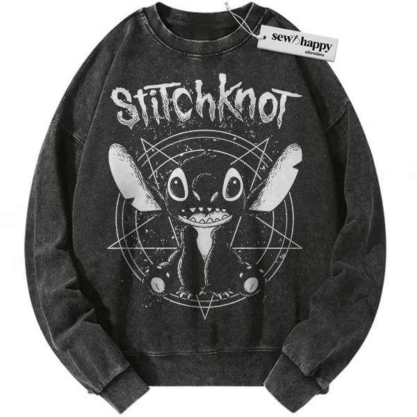 Wash Sweatshirt Lilo and Stitch Sweatshirt, Animated Sweatshirt, Vintage Sweatshirt