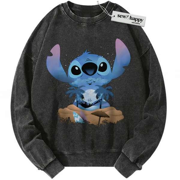 Wash Sweatshirt Lilo and Stitch Sweatshirt, Disney Sweatshirt, Animated Sweatshirt, Vintage Sweater