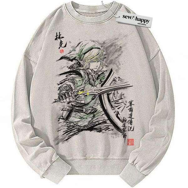Wash Sweatshirt Link Sweatshirt, The Legend of Zelda Sweatshirt, Game Sweatshirt, Vintage Sweater