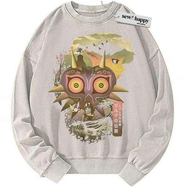 Wash Sweatshirt Link Sweatshirt, The Legend of Zelda Sweatshirt, Game Sweatshirt, Vintage Sweatshirt