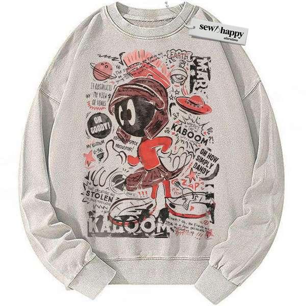 Wash Sweatshirt Looney Tunes Sweatshirt, Animated Sweatshirt, Vintage Sweater